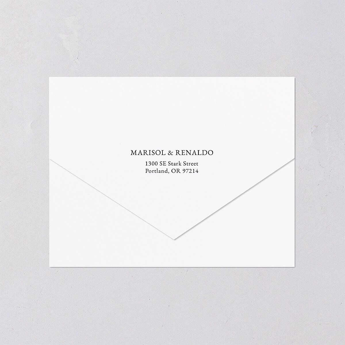 Polished Photo Foil All-in-One Wedding Invitations Emerald Signature Light Both Recipient and Return Addresses No