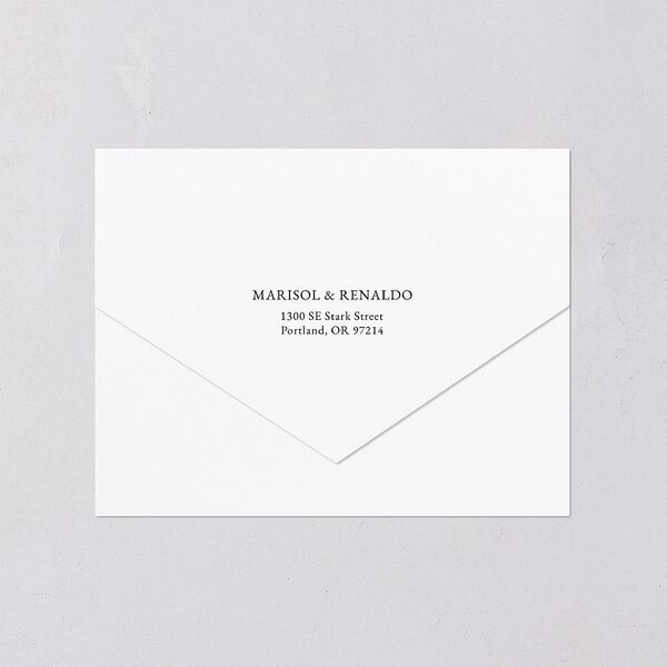 Polished Photo Foil All-in-One Wedding Invitations Emerald Signature Light Both Recipient and Return Addresses No