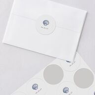Classic Shell Wedding Stickers Royal Blue