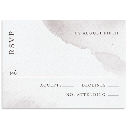 Watercolor Wash Wedding Response Cards Fog Signature
