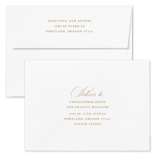 Elegant Photograph Save The Date Card Envelopes Rose Driftwood Both Recipient and Return Addresses Signature Standard