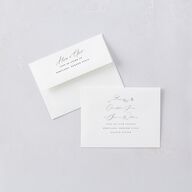 Shining Leaves Thank You Card Envelopes Pure White White Both Recipient and Return Addresses Signature Standard