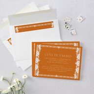 Hacienda Elegante Rehearsal Dinner Invitations Cinnamon Signature Blank Standard