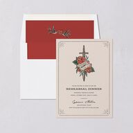 Til Death Tattoos Rehearsal Dinner Invitations Linen Signature Blank