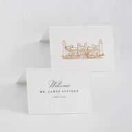 Medieval Castle Place Cards Almond Signature