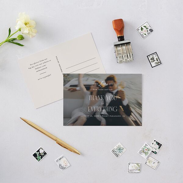 Cosmopolitan Photo Thank You Postcards Champagne