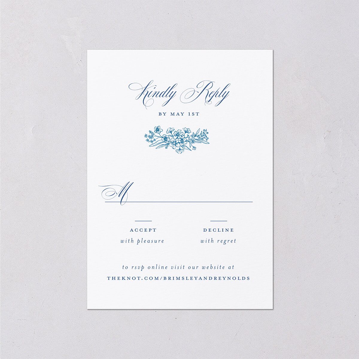 Elegant Antique Toile Frame Wedding Response Cards by Bridgerton — view 1