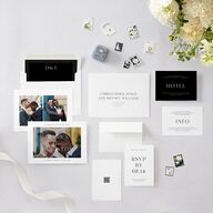 Manhattan Wedding Invitations Pure White Signature Blank No Standard