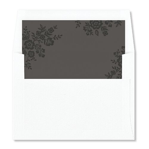 Romantic Lace Standard Envelope Liners Charcoal Standard