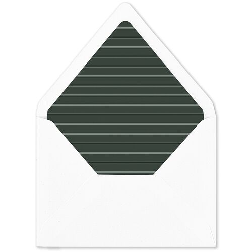 Our Merriest Year Baby Announcement Euro Envelope Liners Hunter Green Luxe