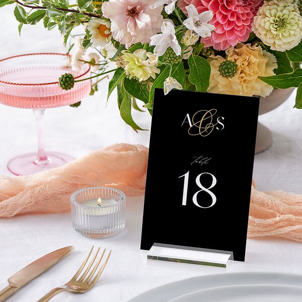Together Table Numbers Gold Licorice Signature