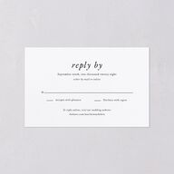 Classically Stated All-in-One Wedding Invitations Pure White No Signature Light Both Recipient and Return Addresses