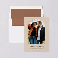 Floral Arch Foil Save The Date Cards Gold Moss Signature smooth Blank No