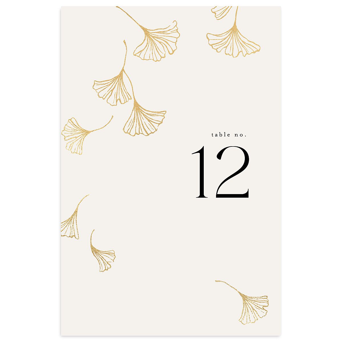 Ginkgo Leaves Table Numbers