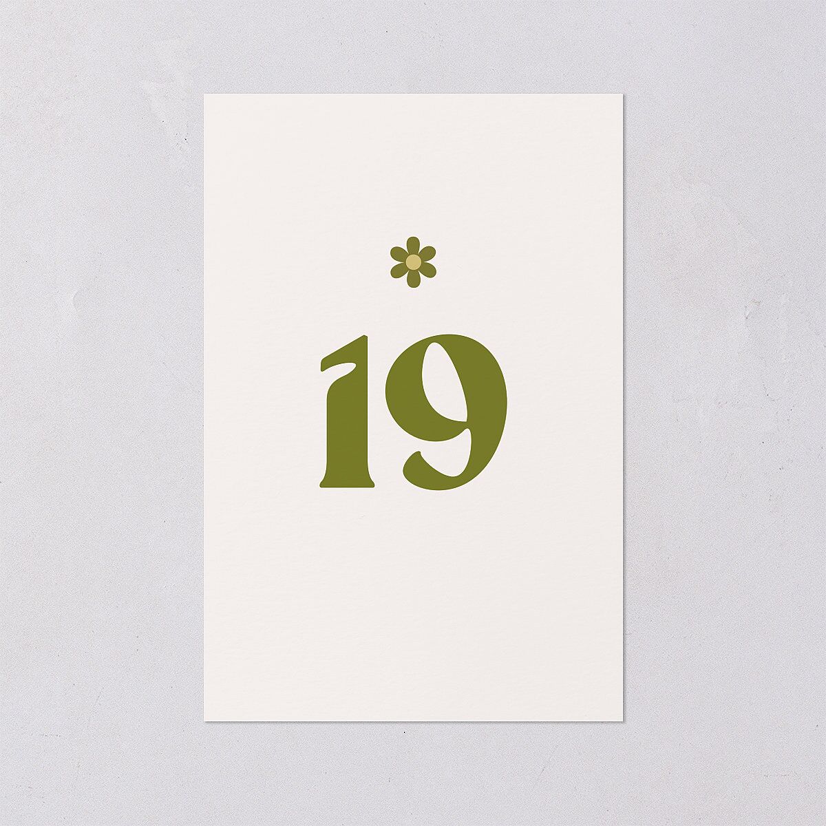 Simple Retro Daisy Table Numbers Meadow Signature