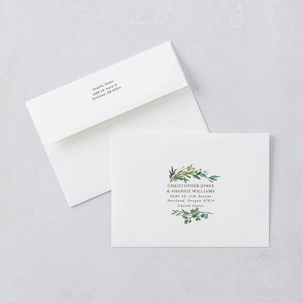 Leafy Hoops Rehearsal Dinner Invitations Eucalyptus Signature Blank Standard