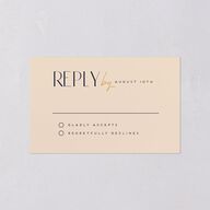 Headline All-in-One Wedding Invitations Navy Signature Light Both Recipient and Return Addresses No
