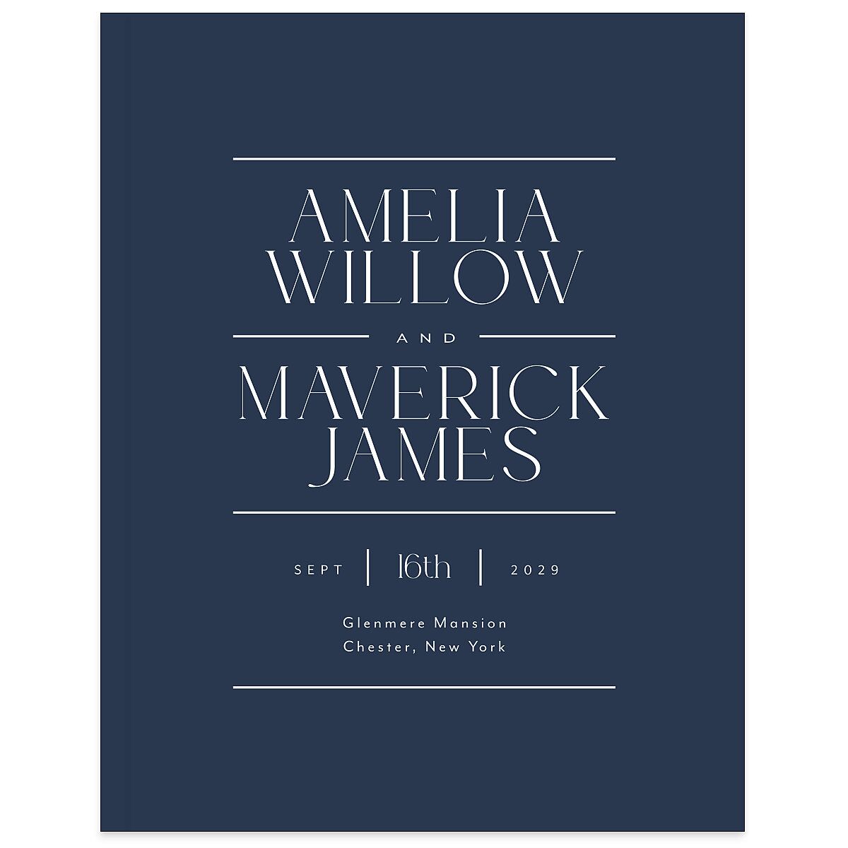Estate Wedding Guest Book