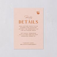 Beach Party Wedding Enclosure Cards Pink Cotton Signature Standard