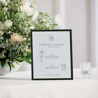 Refined Monogram Bar Bended Tabletop Sign X-small Dark Green Standard Plastic XS Tabletop Bar