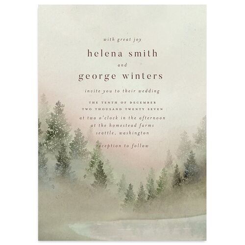 Mountain Mist Wedding Invitations Fawn Signature Blank No Standard