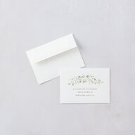 Timeless Floral Response Card Envelopes White Thyme Return Address Signature Standard