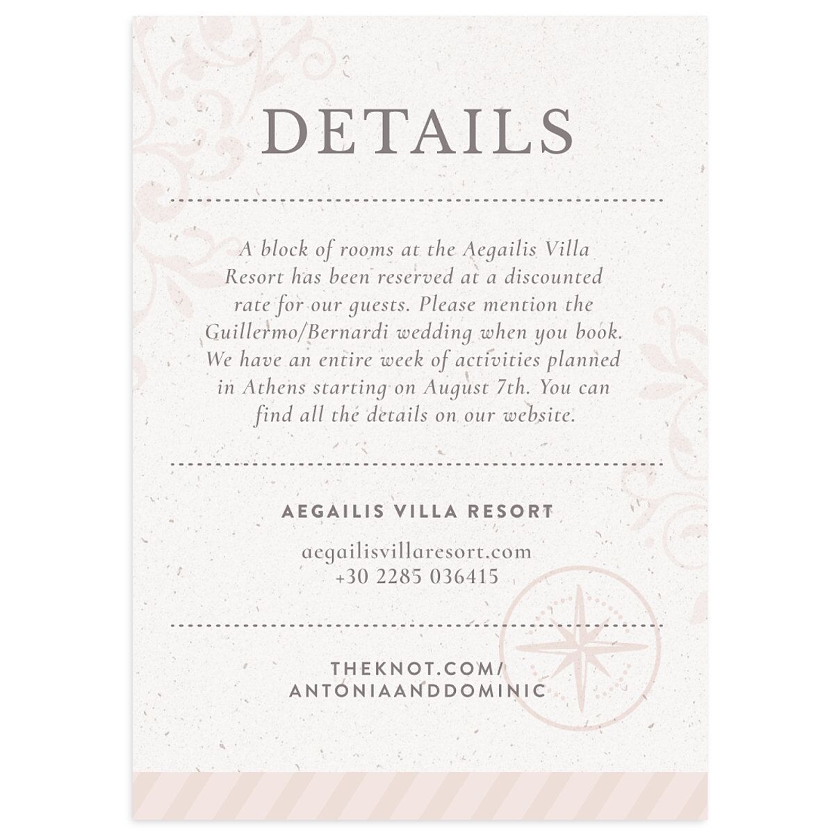 Timeless Passport Wedding Enclosure Cards