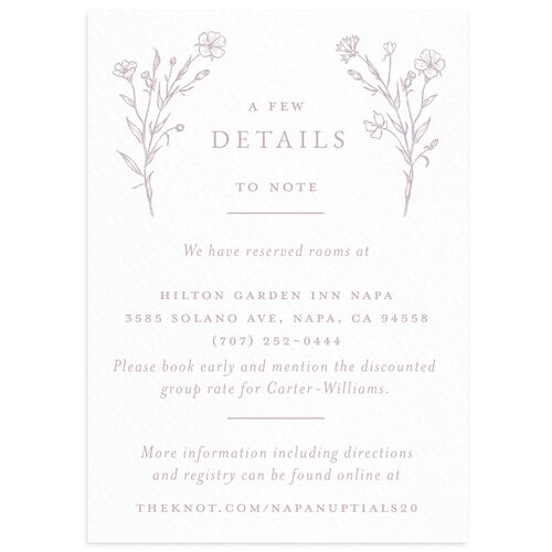 Natural Monogram Wedding Enclosure Cards Boysenberry Signature Standard