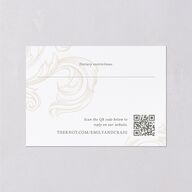 Vintage Regency Monogram Frame Wedding Response Cards Pure White Signature Standard
