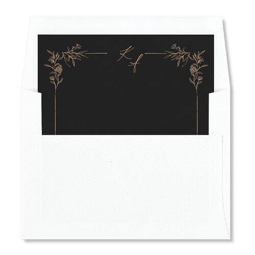 Romantic Branches Envelope Liners Charcoal Standard
