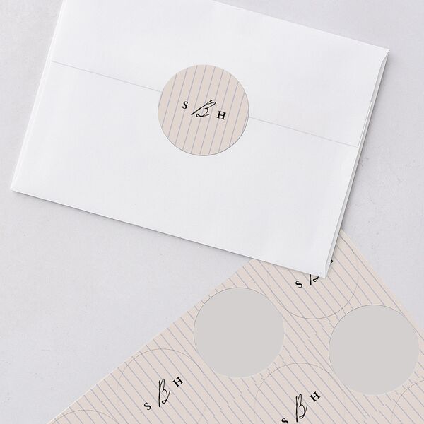 Elegant Editorial Page Wedding Stickers Champagne Circle