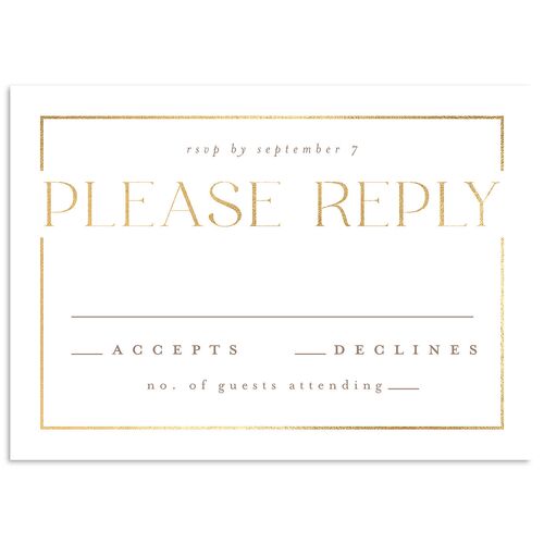 Elegant Frame Wedding Response Cards Gold Fawn Signature Standard