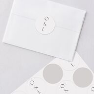 Surround Wedding Stickers Charcoal Circle