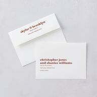 Modern Retro Wedding Invitations Pink Cotton Signature Blank No Standard