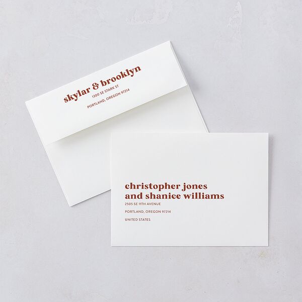 Modern Retro Wedding Invitations Pink Cotton Signature Blank No Standard