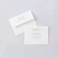 Gilded Wildflower Thank You Cards Gold Pure White Signature