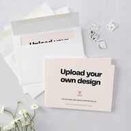Upload Your Own Design Landscape Wedding Invitations Pure White Signature Blank No Standard