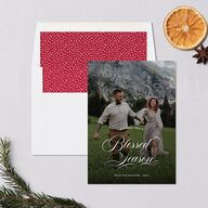 Blessed Holiday Holiday Cards Garnet Signature Blank Standard Portrait