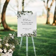 Eucalyptus Frame Standard Welcome Sign Medium Pure White Standard Indoor Foam Core M Welcome