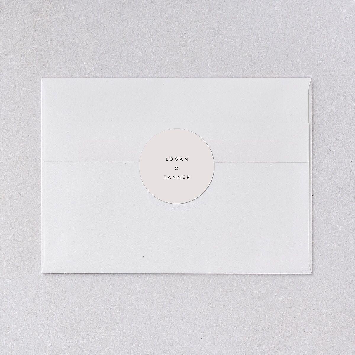 Romantic Minimal Wedding Stickers Snow Circle