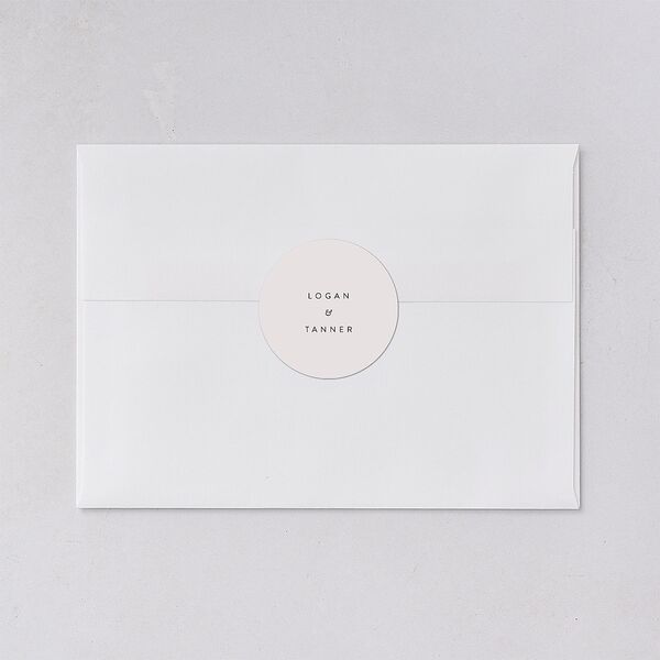 Romantic Minimal Wedding Stickers Snow Circle