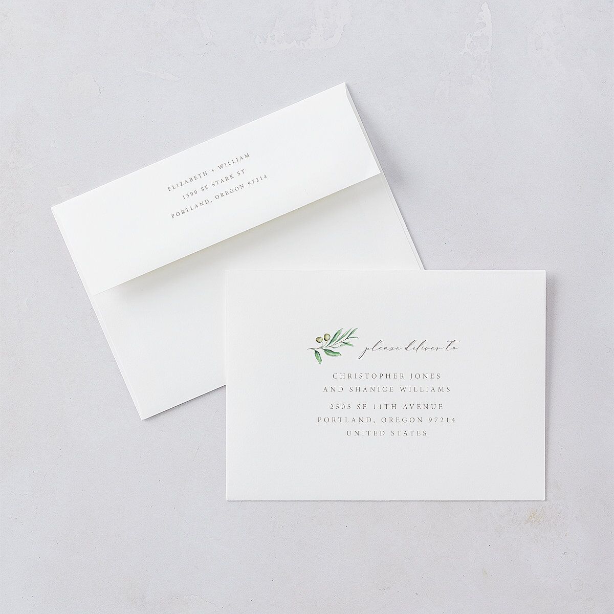 Painted Winery Wedding Invitations Green Apple Signature Blank No Standard