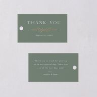 Monogram Leaves Favor Gift Tags Gold Eucalyptus Signature