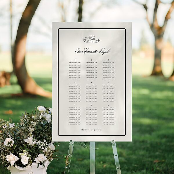 Elegant Swans Standard Seating Chart Large Ivory Standard Indoor Foam Core L Seating