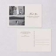 Elegant Vintage Images Thank You Postcards Burgundy
