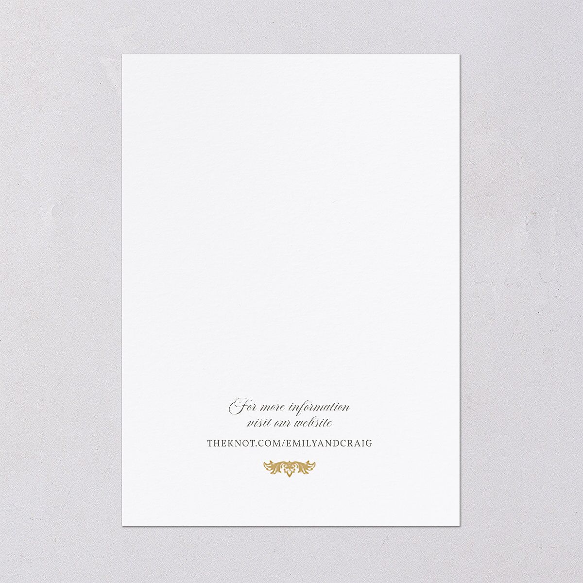 Vintage Regency Monogram Frame Wedding Invitations Pure White Signature Blank No Standard