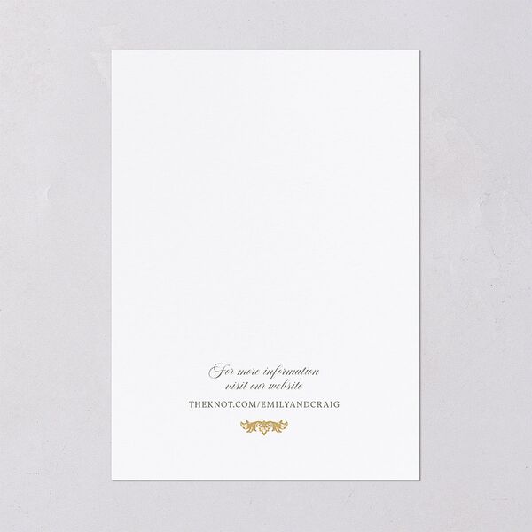 Vintage Regency Monogram Frame Wedding Invitations Pure White Signature Blank No Standard