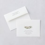 Greenery Laurel Save The Date Cards Champagne Signature smooth Blank No Standard