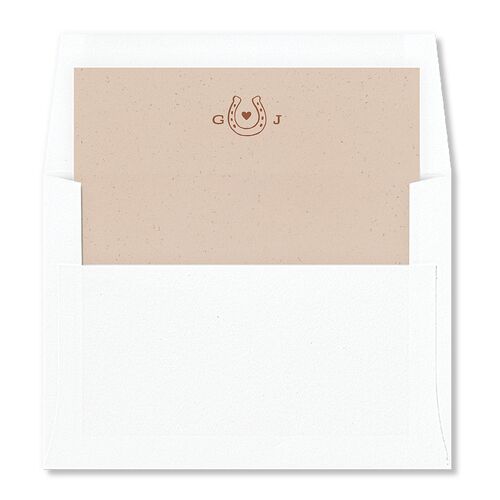 Western I Do BBQ Envelope Liners Saddle Standard