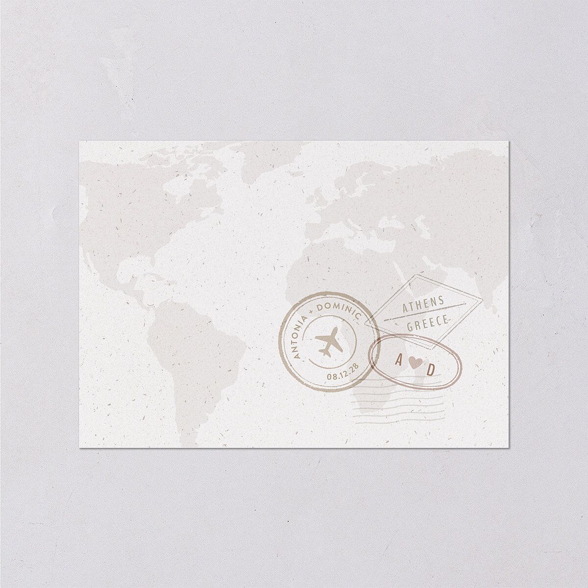 Timeless Passport Wedding Response Cards Linen Signature Standard